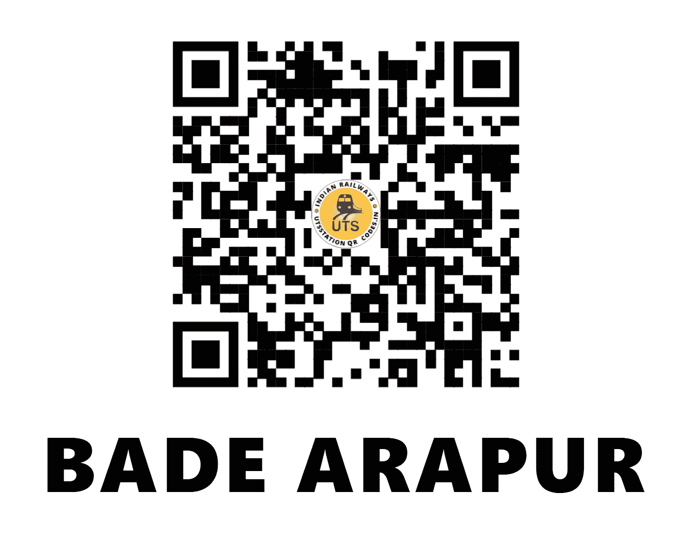 UTS QR Code for BADE ARAPUR - BDXX (EO - CHHATTISGARH)