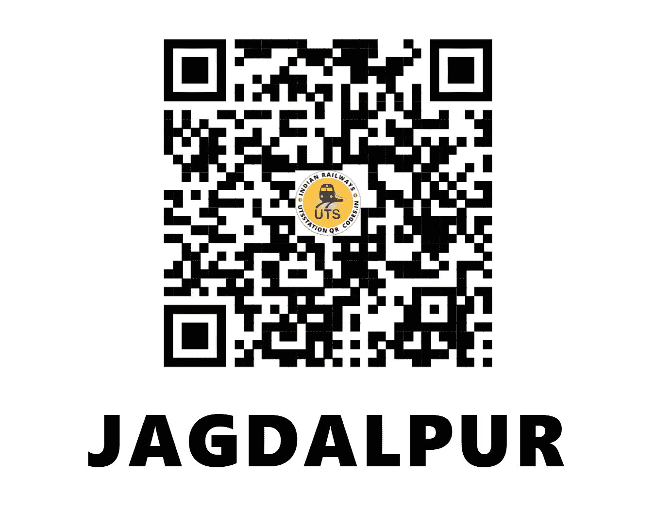 UTS QR Code for JAGDALPUR - JDB (EO - CHHATTISGARH)