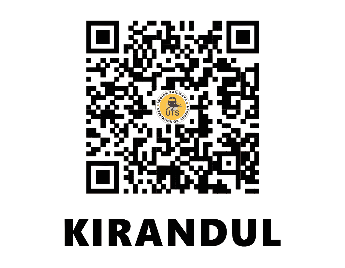 UTS QR Code for KIRANDUL - KRDL (EO - CHHATTISGARH)