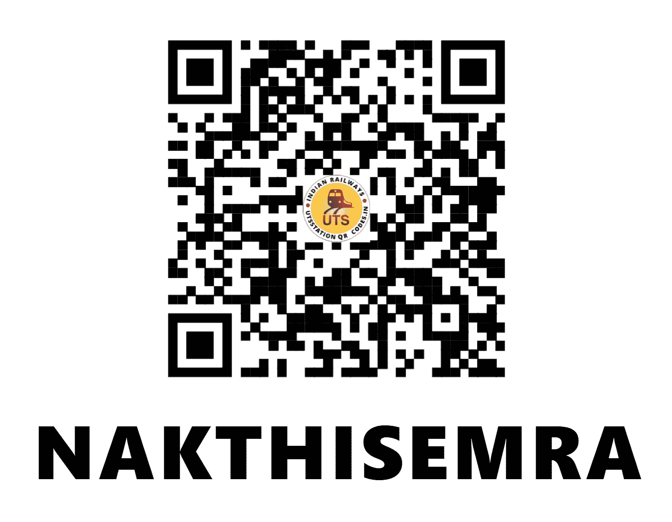 UTS QR Code for NAKTHISEMRA - NKX (EO - CHHATTISGARH)