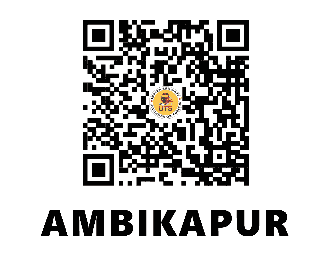 UTS QR Code for AMBIKAPUR - ABKP (SB - CHHATTISGARH)