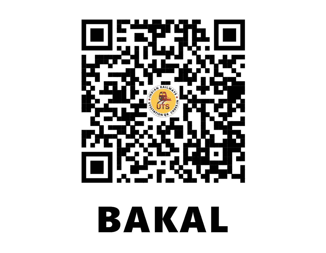 UTS QR Code for BAKAL - BAKL (SB - CHHATTISGARH)