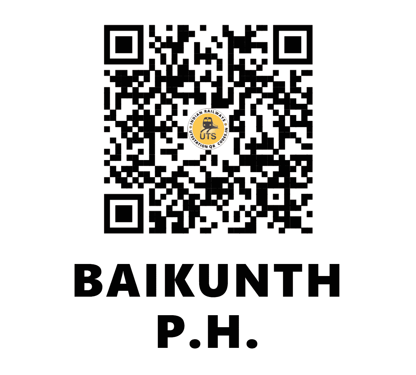 UTS QR Code for BAIKUNTH P.H. - BKTH (SB - CHHATTISGARH)