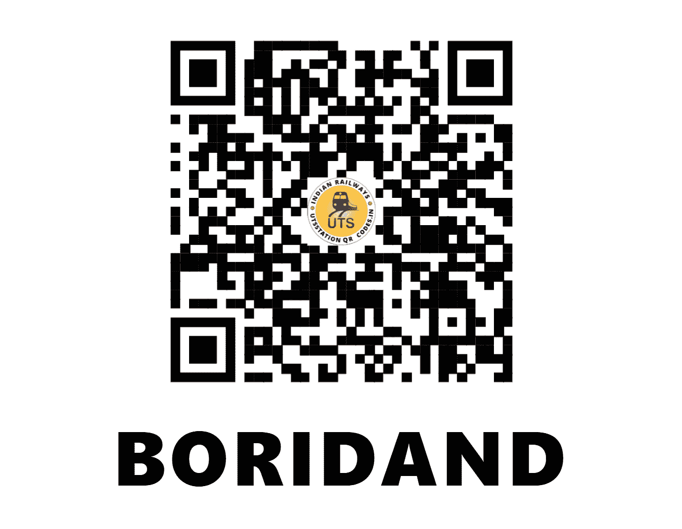 UTS QR Code for BORIDAND - BRND (SB - CHHATTISGARH)