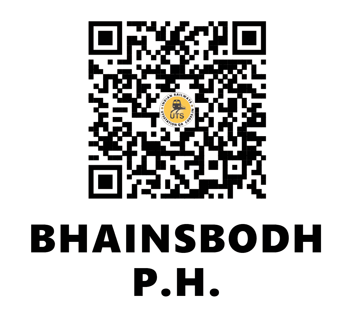UTS QR Code for BHAINSBODH P.H. - BSBH (SB - CHHATTISGARH)