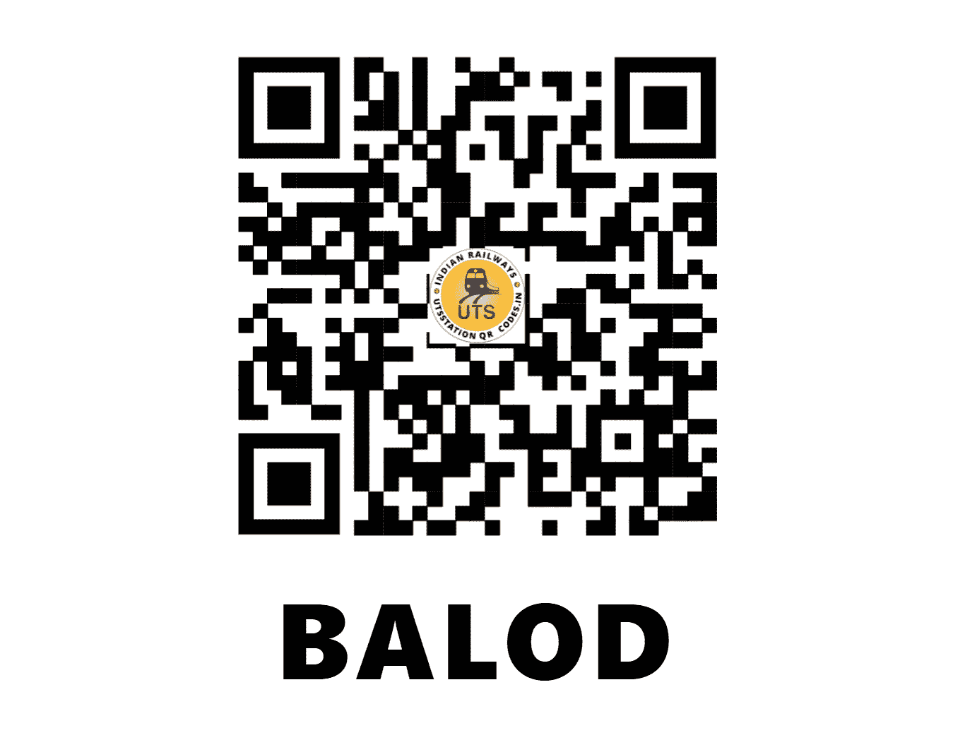 UTS QR Code for BALOD - BXA (SB - CHHATTISGARH)