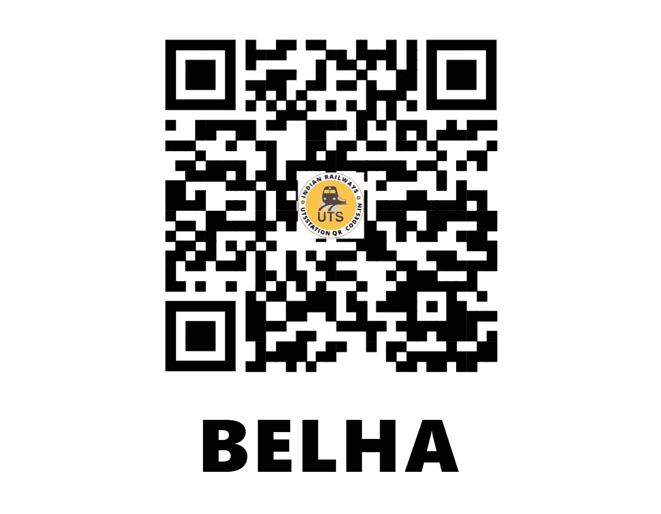 UTS QR Code for BELHA - BYL (SB - CHHATTISGARH)