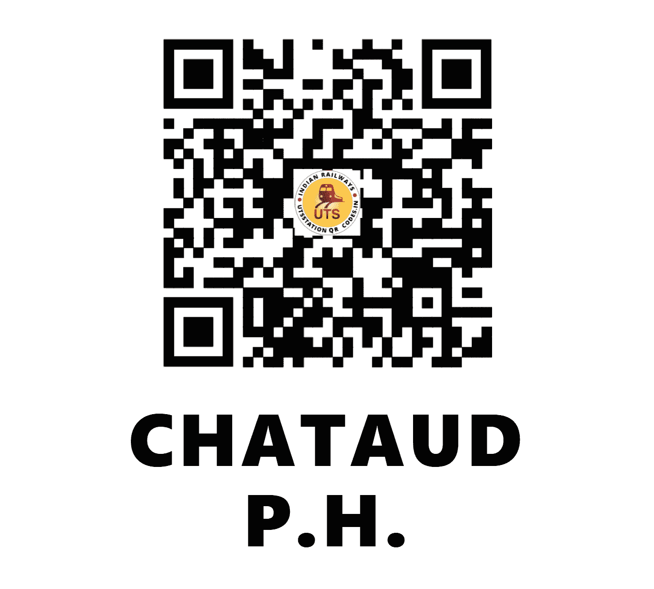 UTS QR Code for CHATAUD P.H. - CATD (SB - CHHATTISGARH)