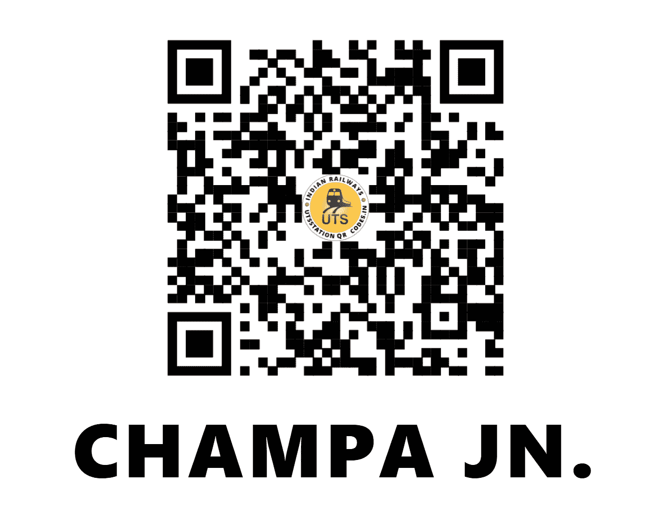 UTS QR Code for CHAMPA JN. - CPH (SB - CHHATTISGARH)