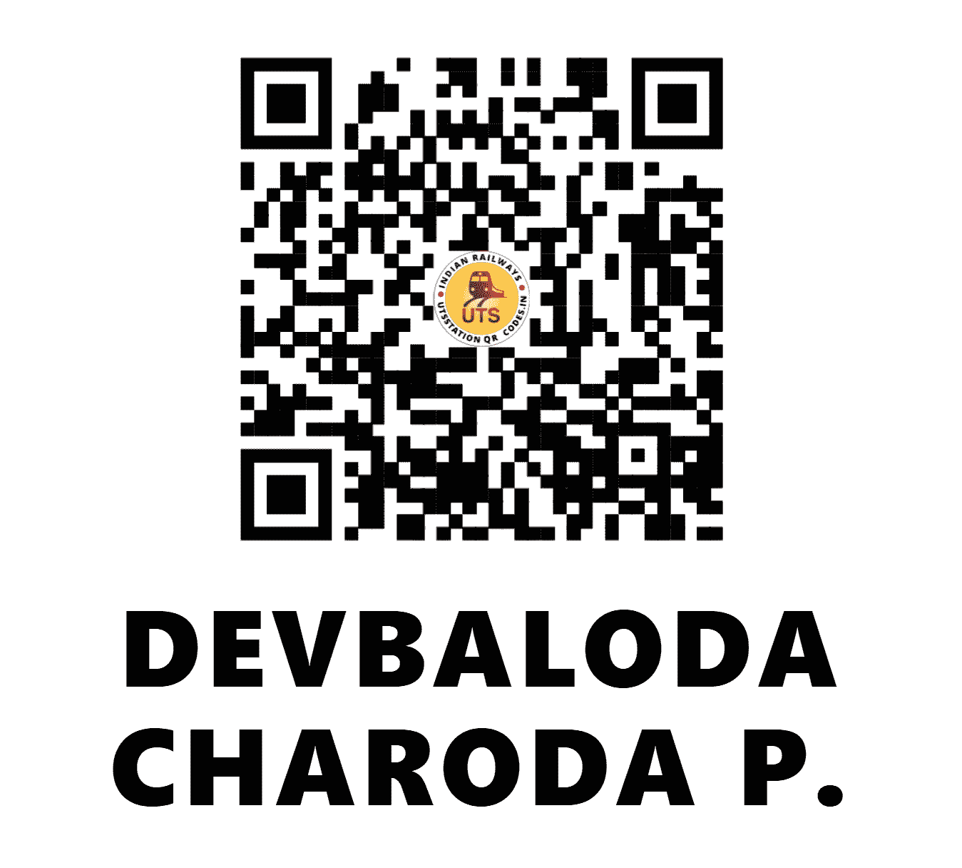 UTS QR Code for DEVBALODA CHARODA P. - DBEC (SB - CHHATTISGARH)