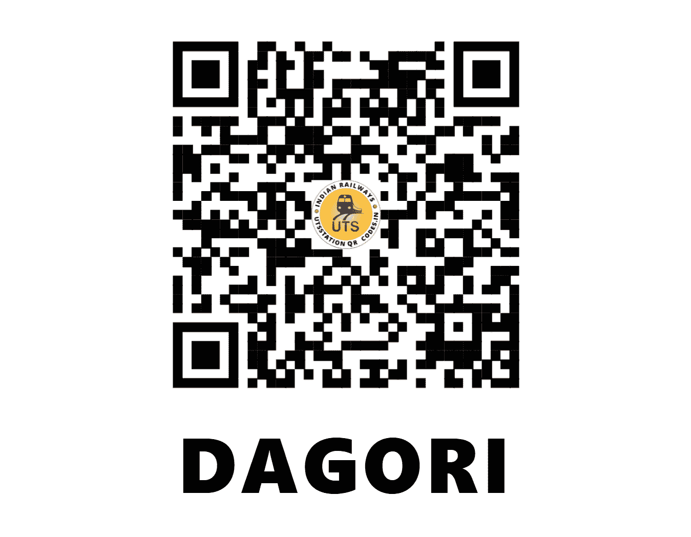 UTS QR Code for DAGORI - DGS (SB - CHHATTISGARH)