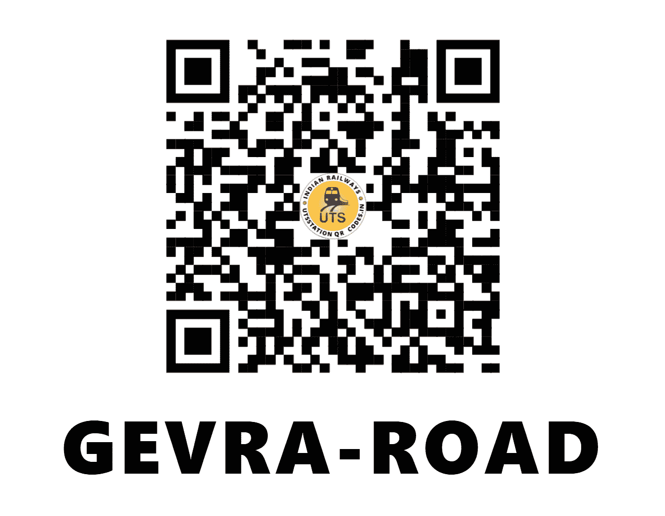 UTS QR Code for GEVRA-ROAD - GAD (SB - CHHATTISGARH)