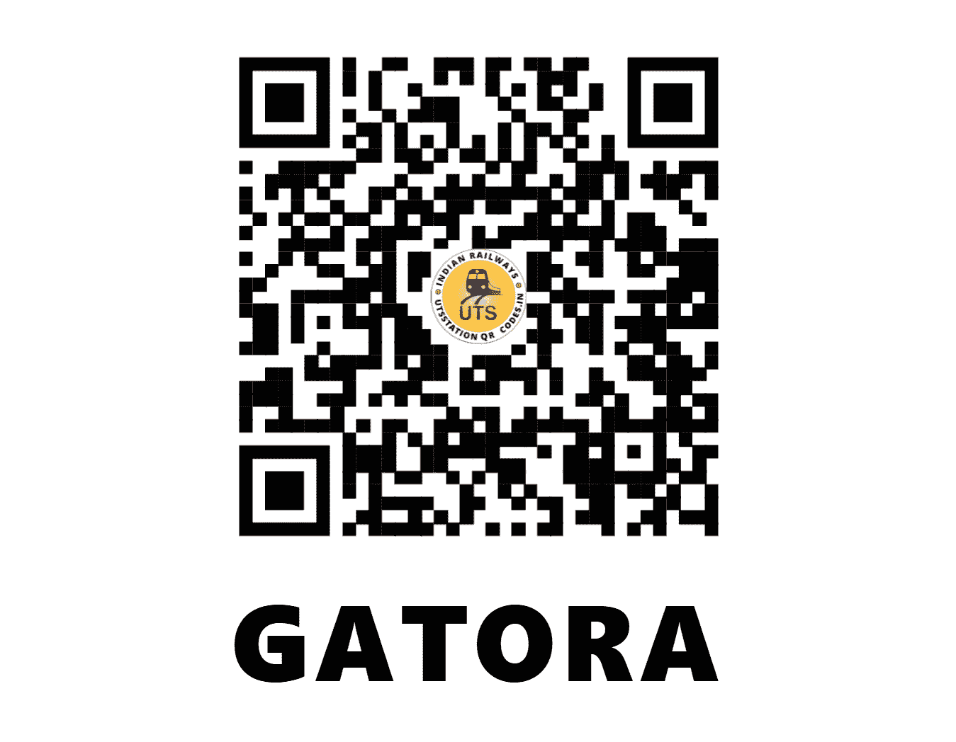 UTS QR Code for GATORA - GTW (SB - CHHATTISGARH)