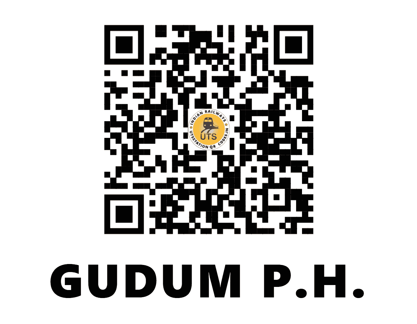 UTS QR Code for GUDUM P.H. - GUDM (SB - CHHATTISGARH)