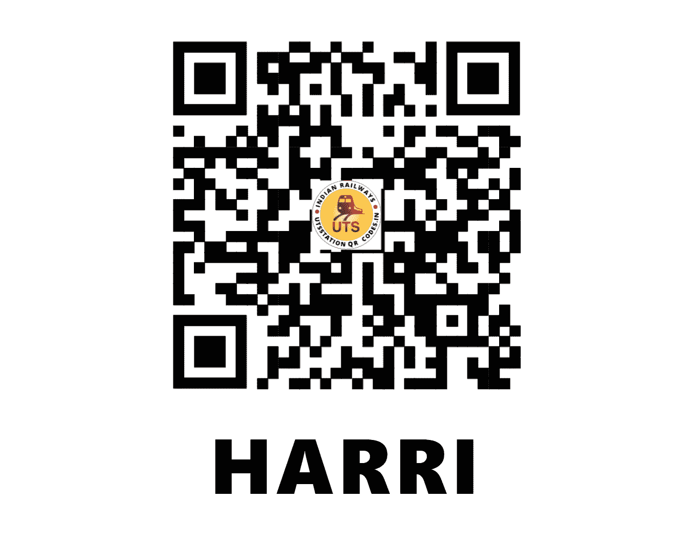 UTS QR Code for HARRI - HRB (SB - CHHATTISGARH)