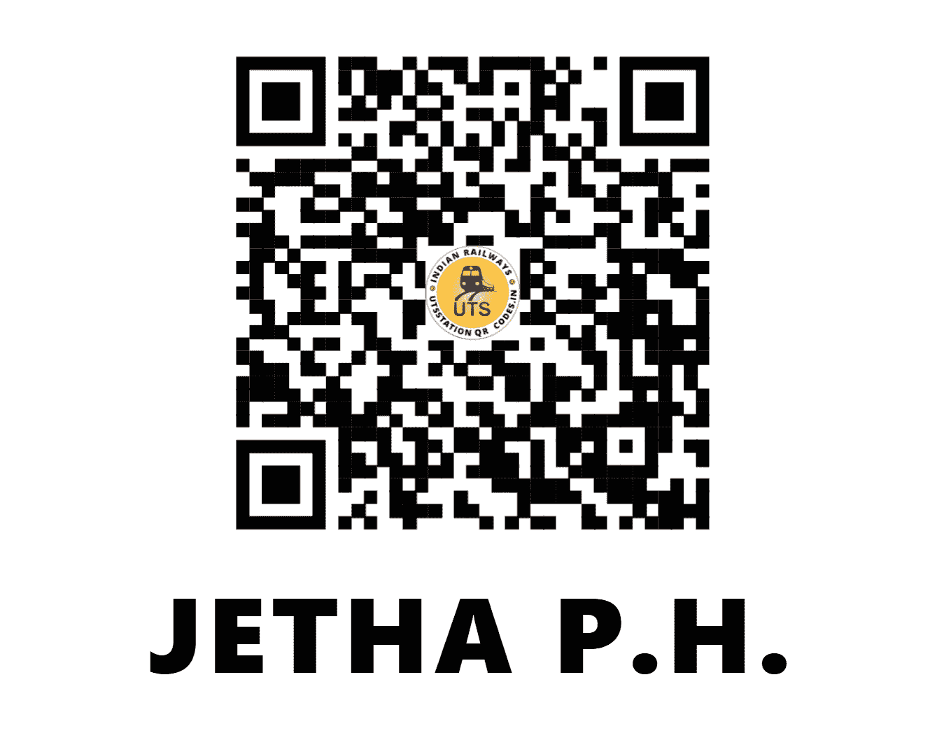 UTS QR Code for JETHA P.H. - JDDA (SB - CHHATTISGARH)