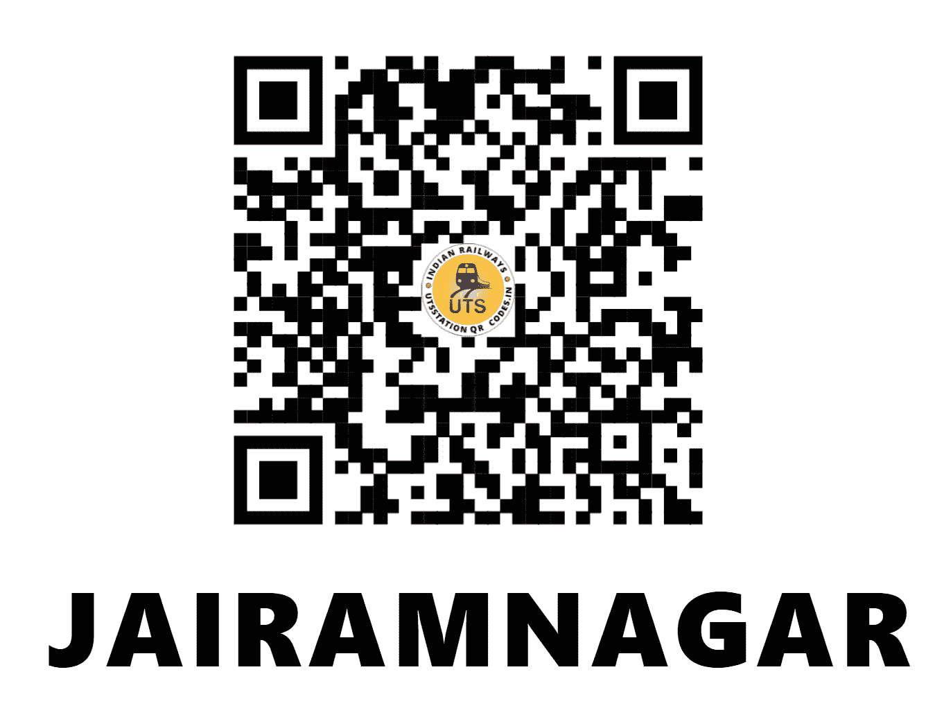 UTS QR Code for JAIRAMNAGAR - JRMG (SB - CHHATTISGARH)
