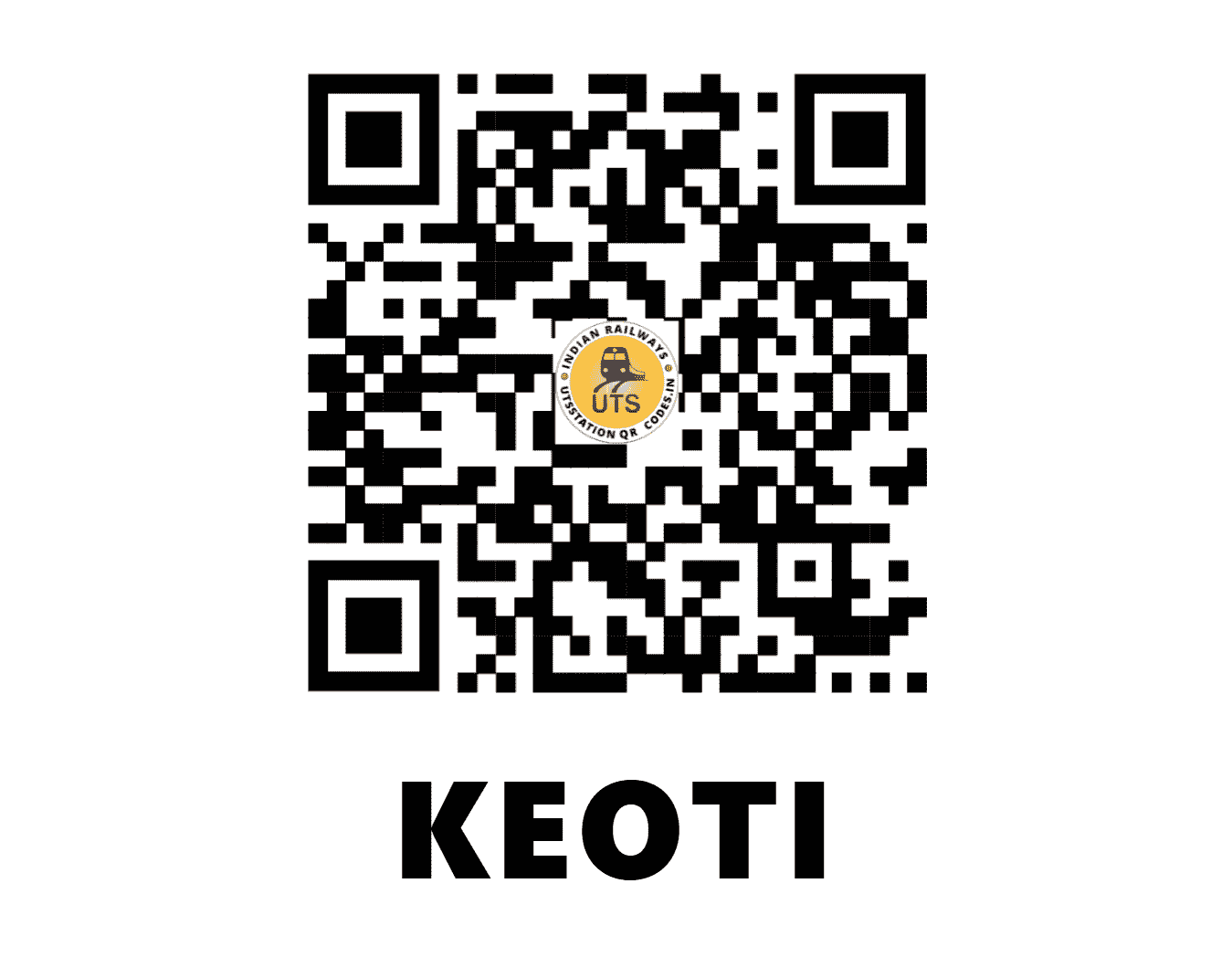 UTS QR Code for KEOTI - KETI (SB - CHHATTISGARH)