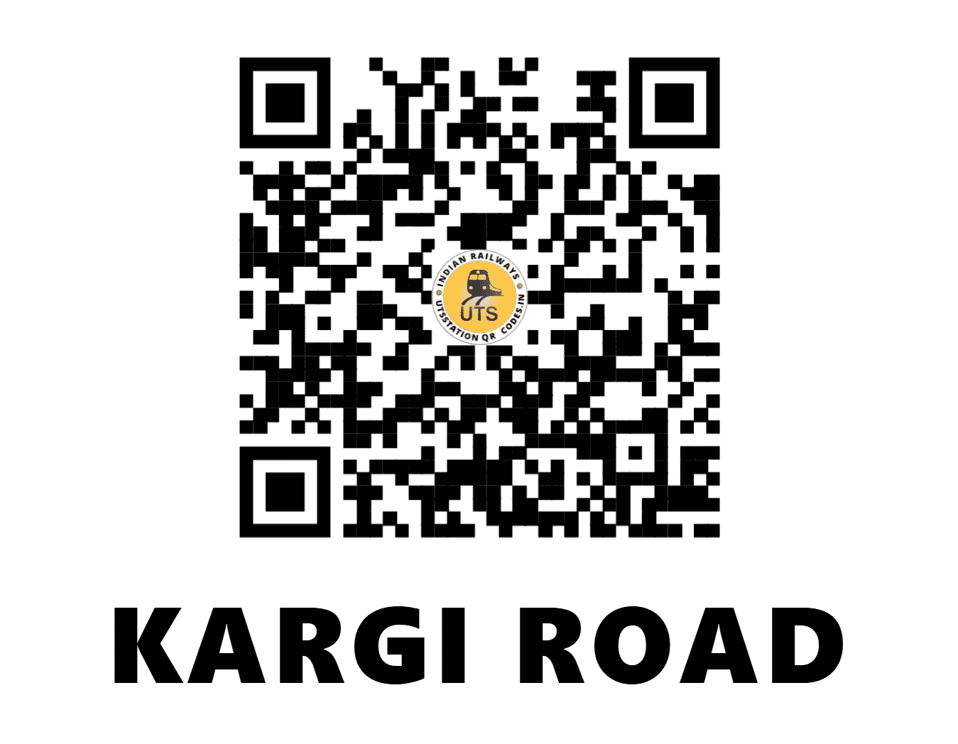 UTS QR Code for KARGI ROAD - KGB (SB - CHHATTISGARH)