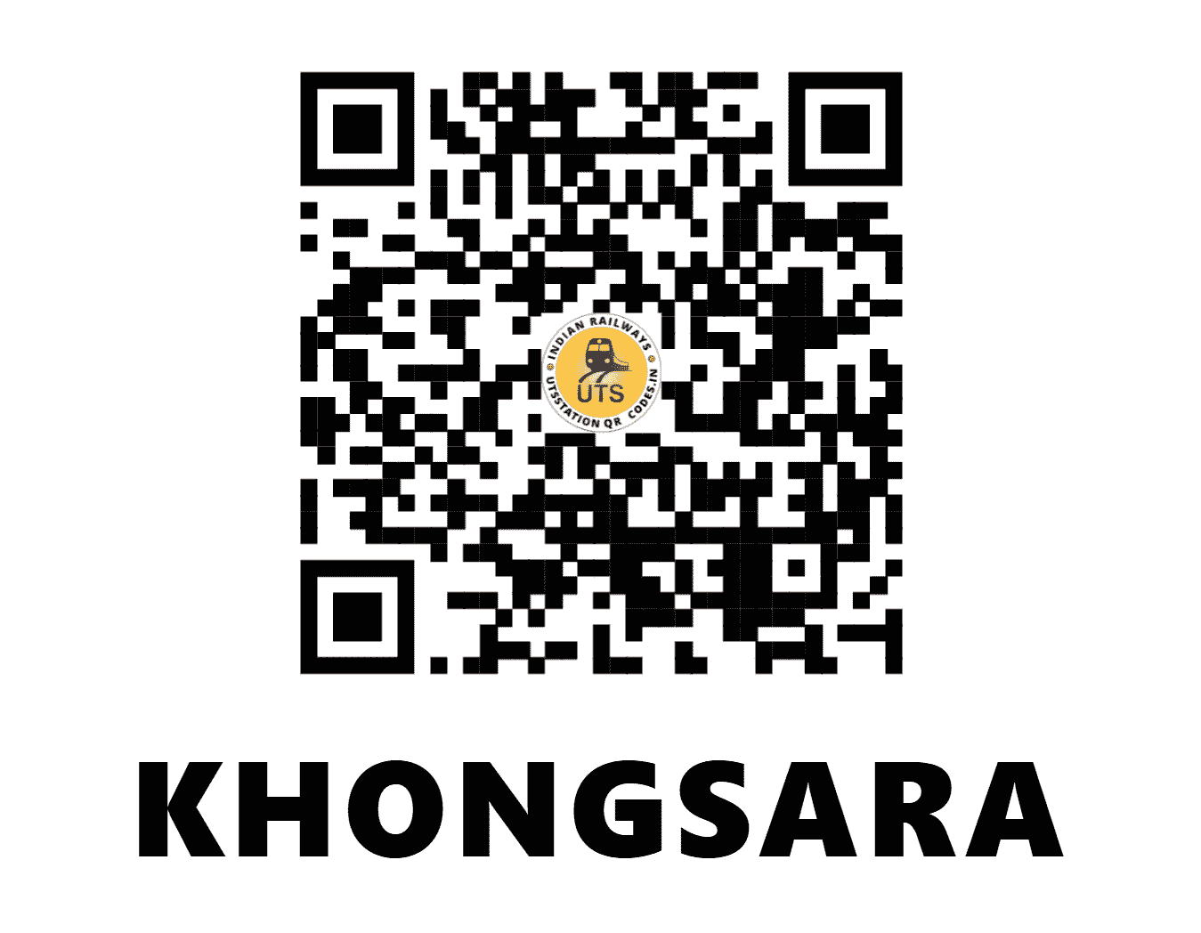 UTS QR Code for KHONGSARA - KGS (SB - CHHATTISGARH)