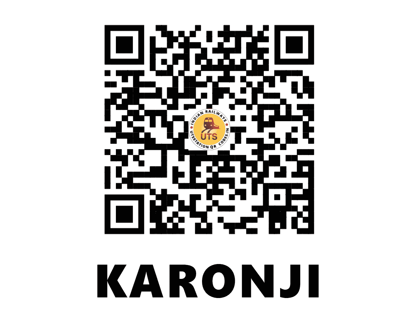 UTS QR Code for KARONJI - KJZ (SB - CHHATTISGARH)