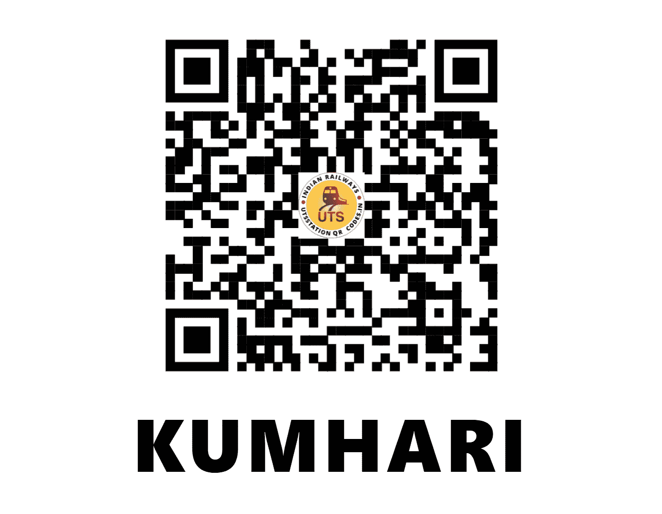 UTS QR Code for KUMHARI - KMI (SB - CHHATTISGARH)