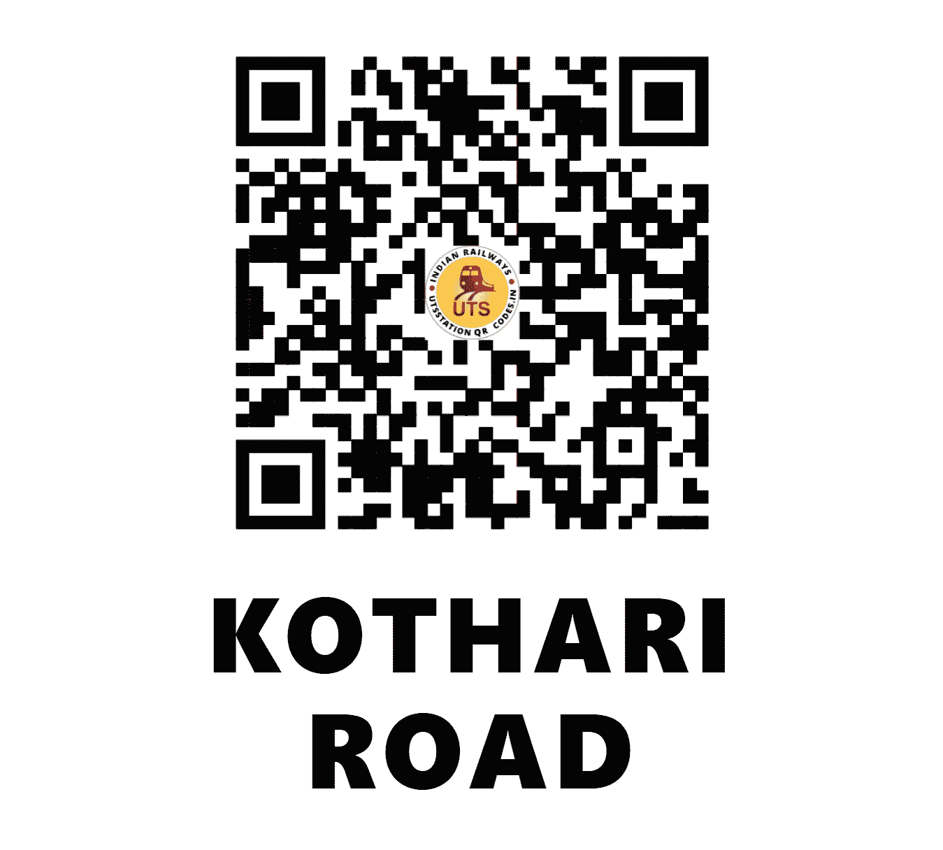 UTS QR Code for KOTHARI ROAD - KTHD (SB - CHHATTISGARH)