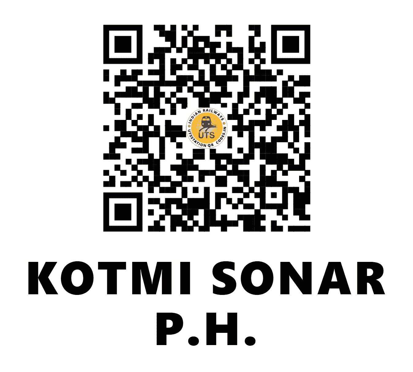 UTS QR Code for KOTMI SONAR P.H. - KTSH (SB - CHHATTISGARH)