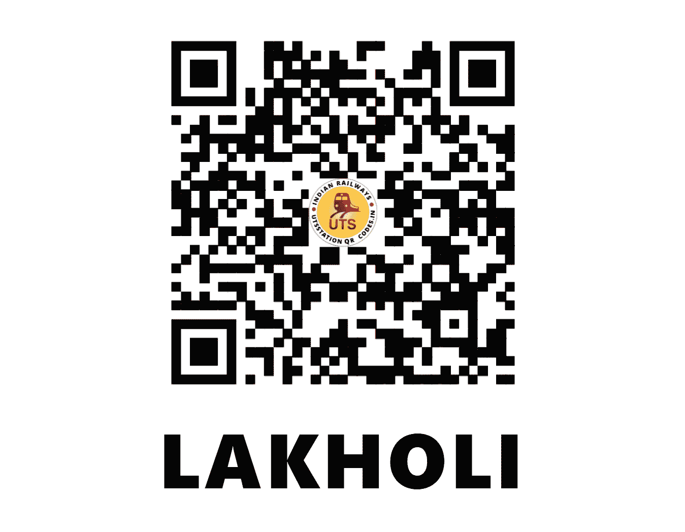 UTS QR Code for LAKHOLI - LAE (SB - CHHATTISGARH)