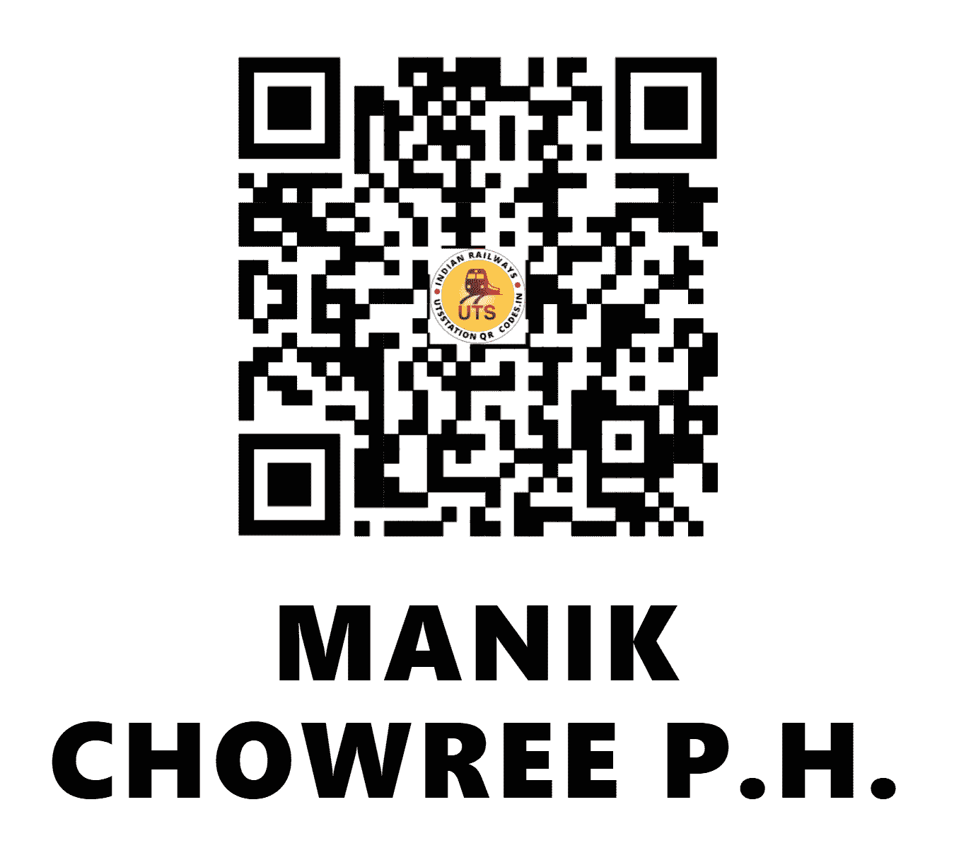 UTS QR Code for MANIK CHOWREE P.H. - MCF (SB - CHHATTISGARH)