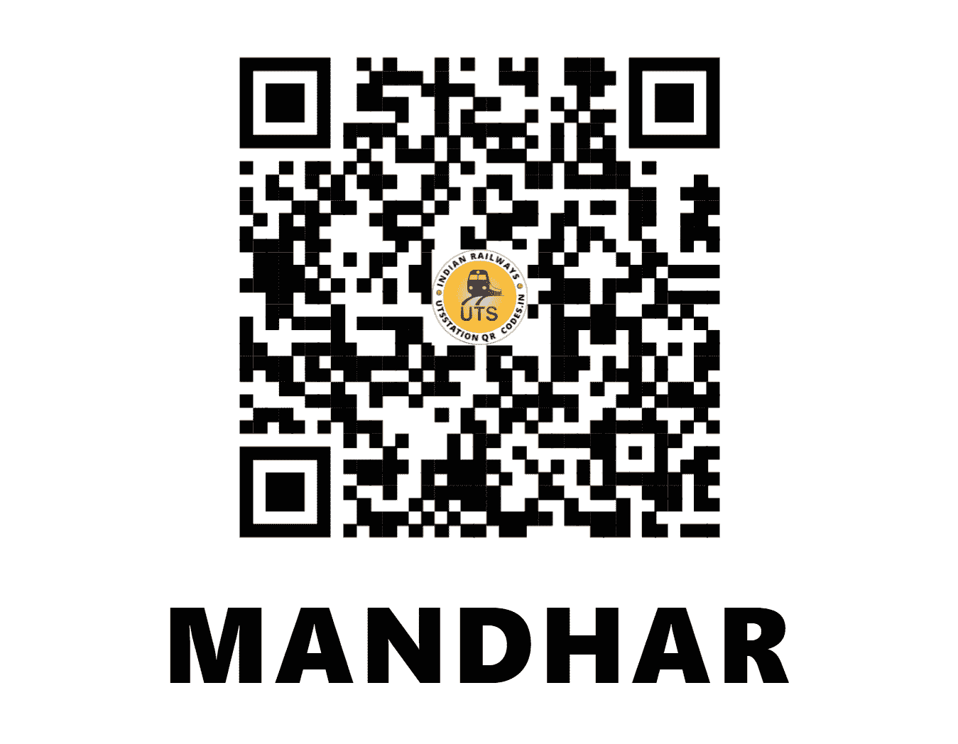 UTS QR Code for MANDHAR - MDH (SB - CHHATTISGARH)