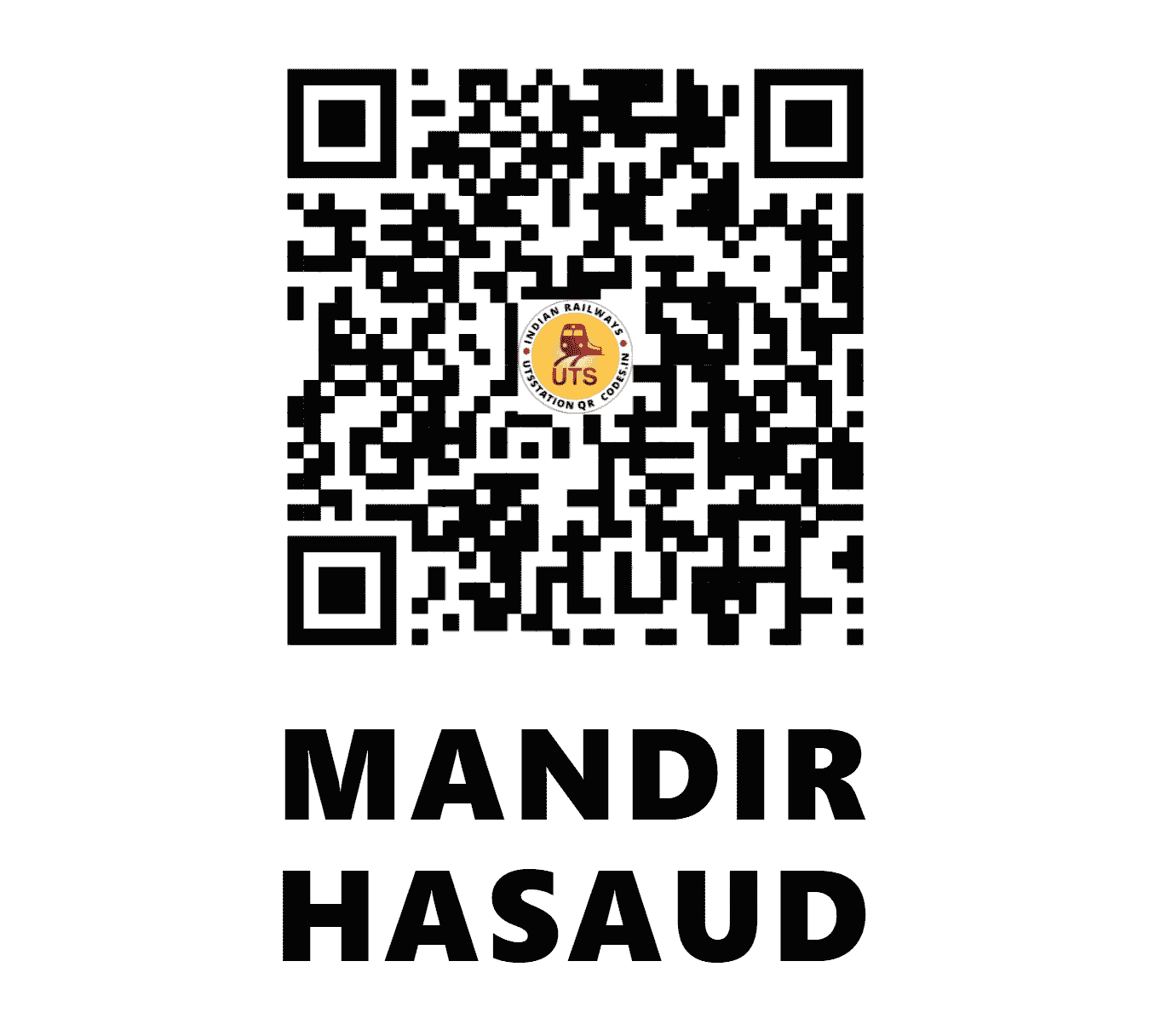 UTS QR Code for MANDIR HASAUD - MNDH (SB - CHHATTISGARH)