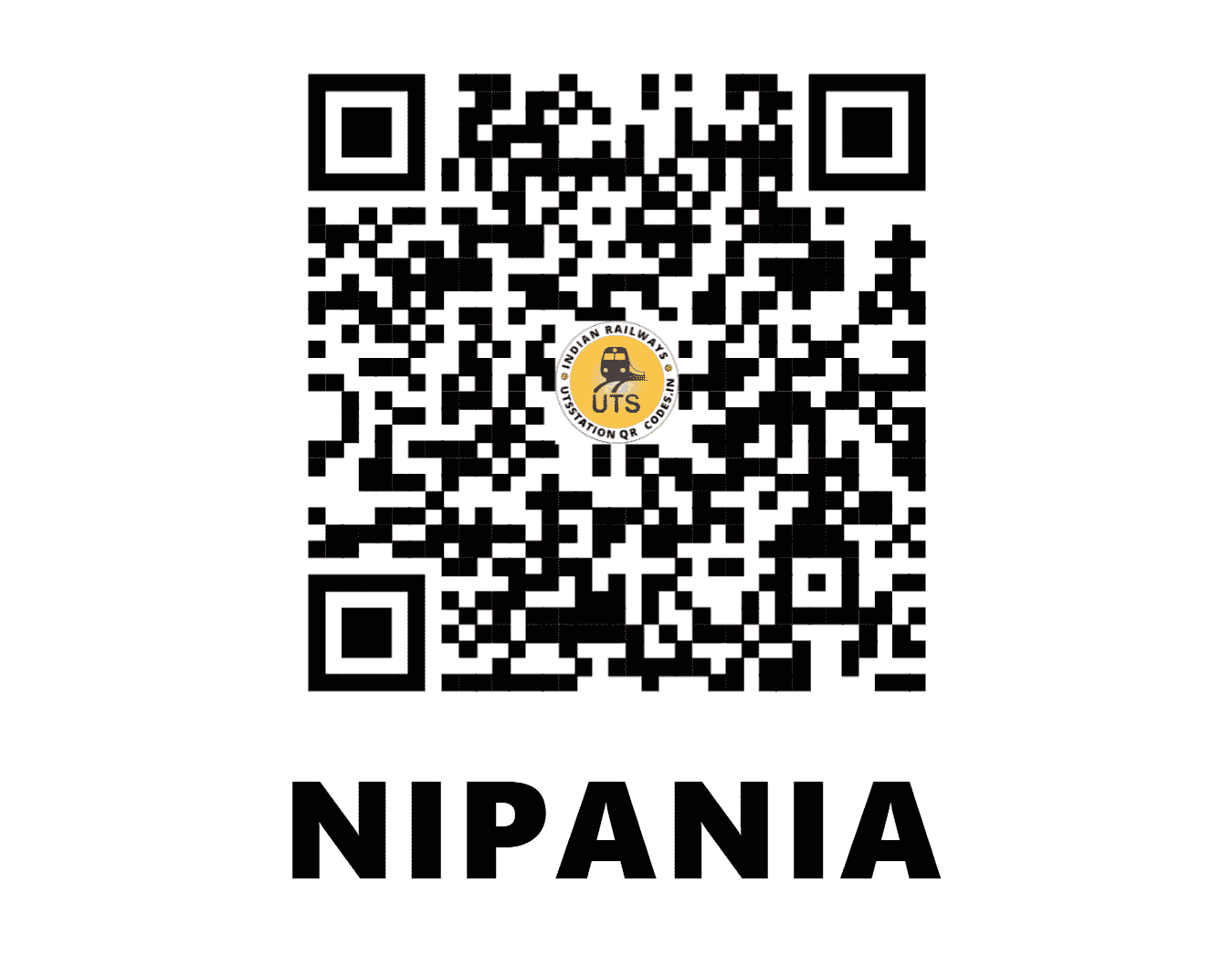 UTS QR Code for NIPANIA - NPI (SB - CHHATTISGARH)