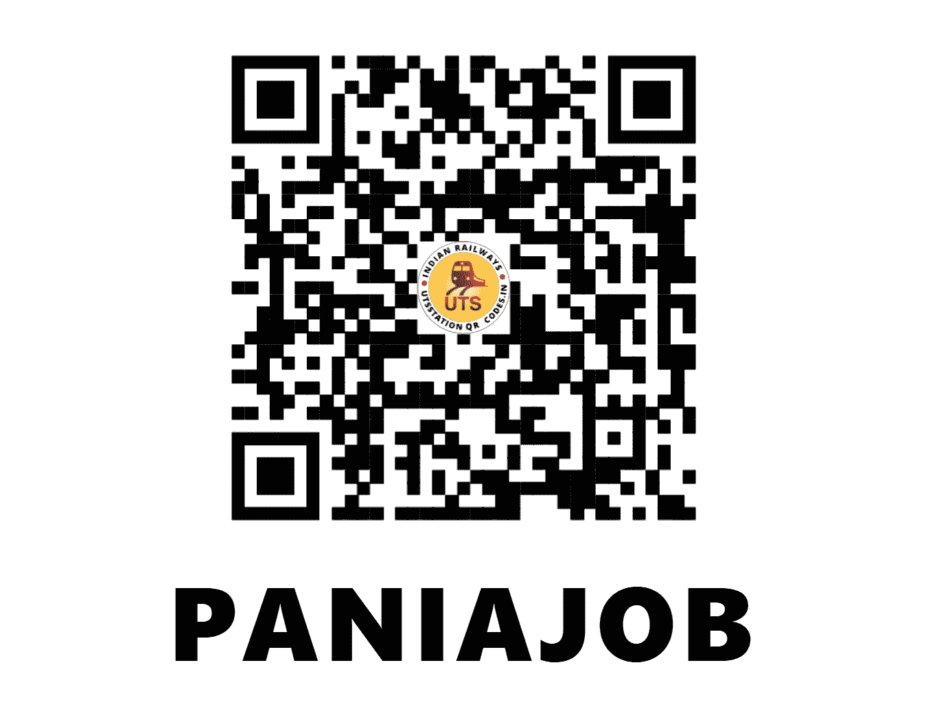 UTS QR Code for PANIAJOB - PJB (SB - CHHATTISGARH)