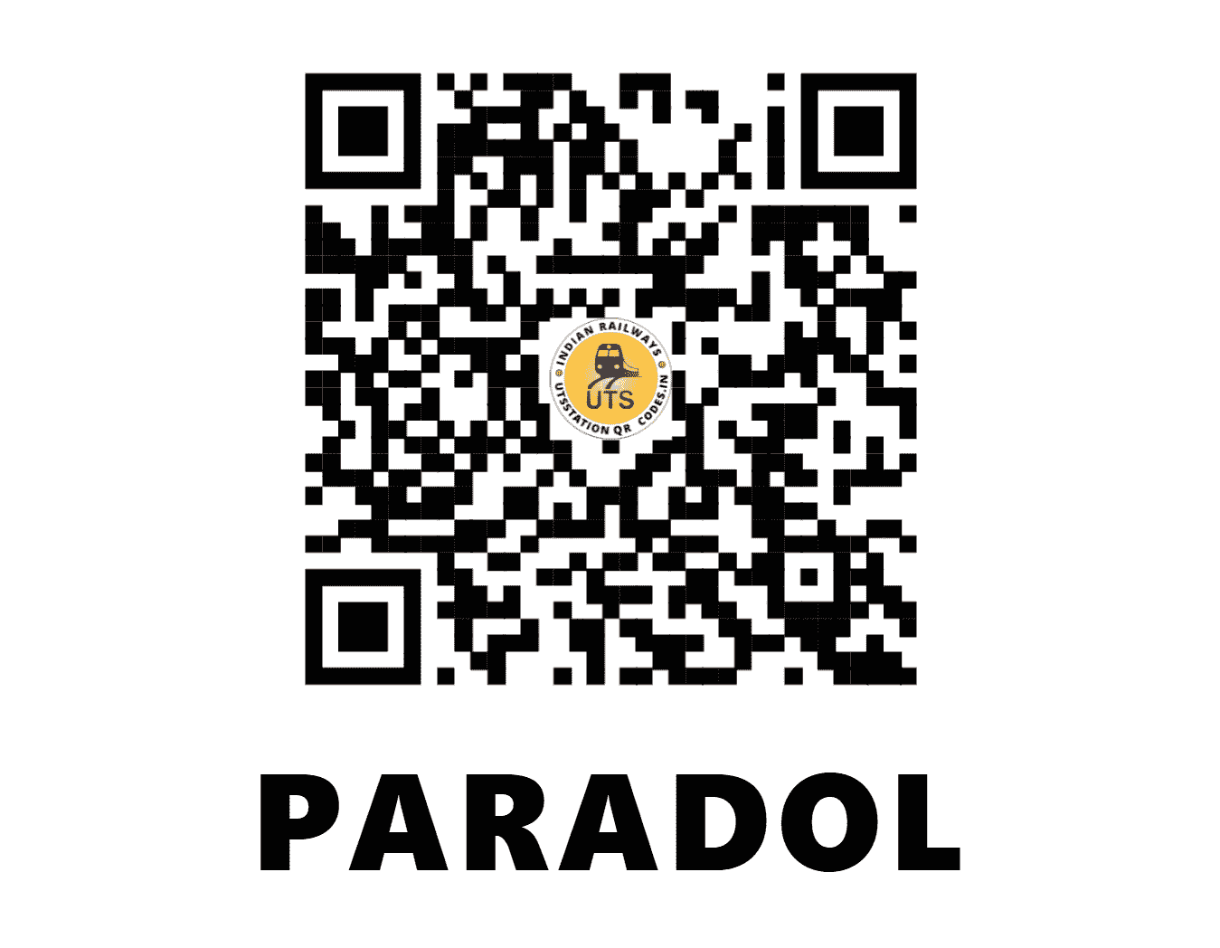 UTS QR Code for PARADOL - PRDL (SB - CHHATTISGARH)
