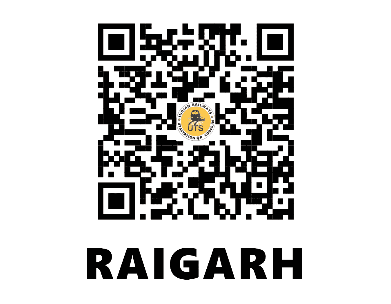 UTS QR Code for RAIGARH - RIG (SB - CHHATTISGARH)
