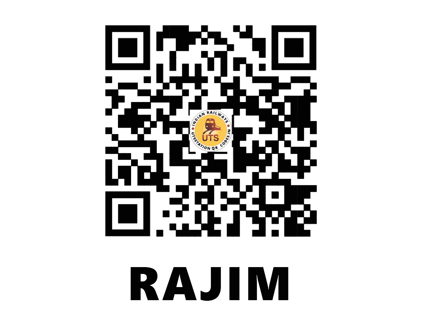 UTS QR Code for RAJIM - RIM (SB - CHHATTISGARH)
