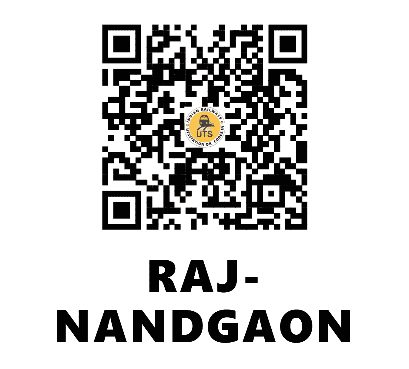 UTS QR Code for RAJ-NANDGAON - RJN (SB - CHHATTISGARH)