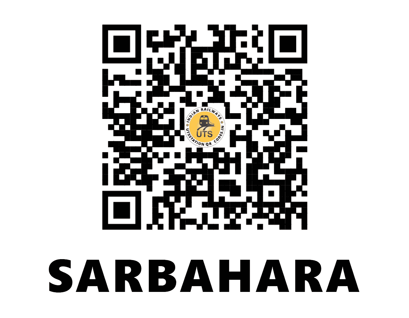 UTS QR Code for SARBAHARA - SBRA (SB - CHHATTISGARH)