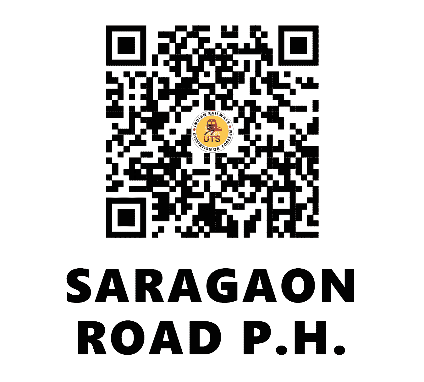 UTS QR Code for SARAGAON ROAD P.H. - SGRD (SB - CHHATTISGARH)