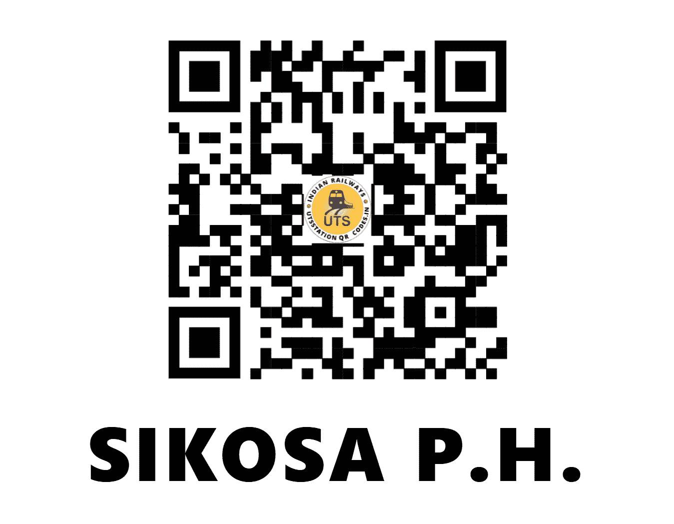 UTS QR Code for SIKOSA P.H. - SKSO (SB - CHHATTISGARH)