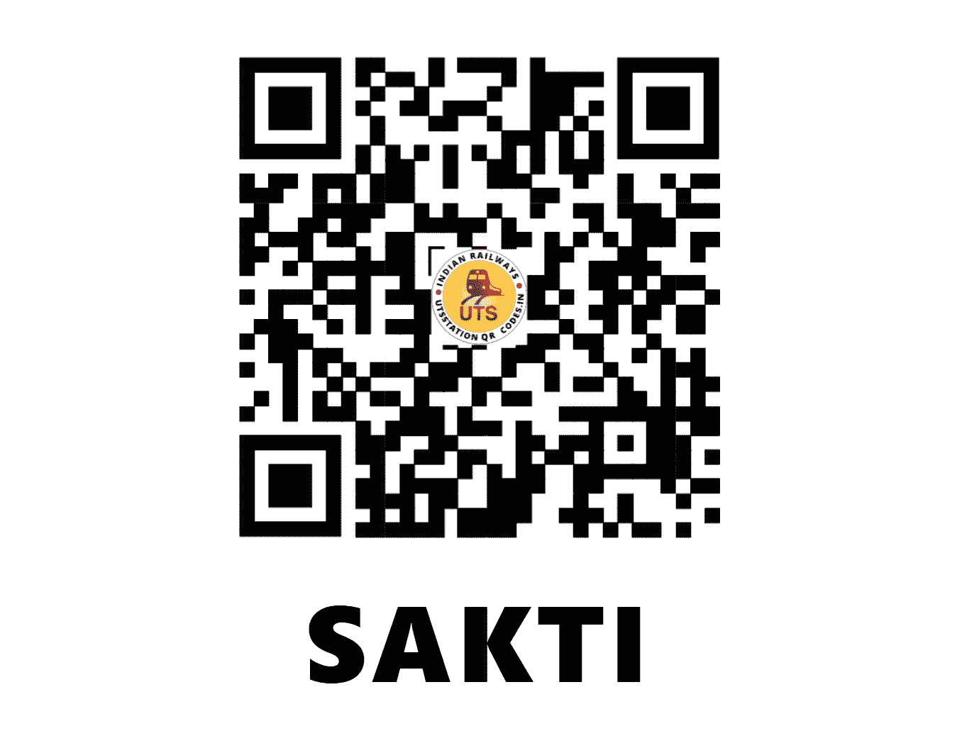 UTS QR Code for SAKTI - SKT (SB - CHHATTISGARH)