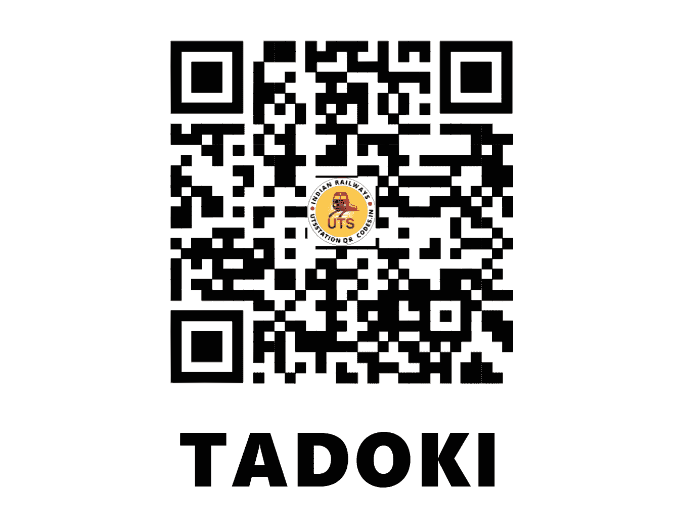UTS QR Code for TADOKI - TDOK (SB - CHHATTISGARH)