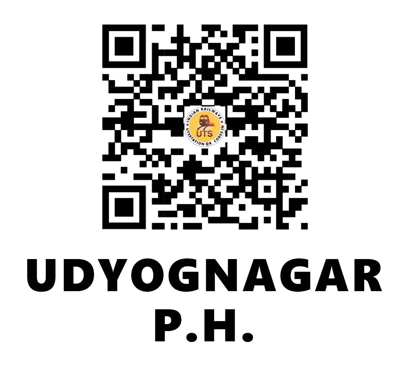 UTS QR Code for UDYOGNAGAR P.H. - UGNR (SB - CHHATTISGARH)