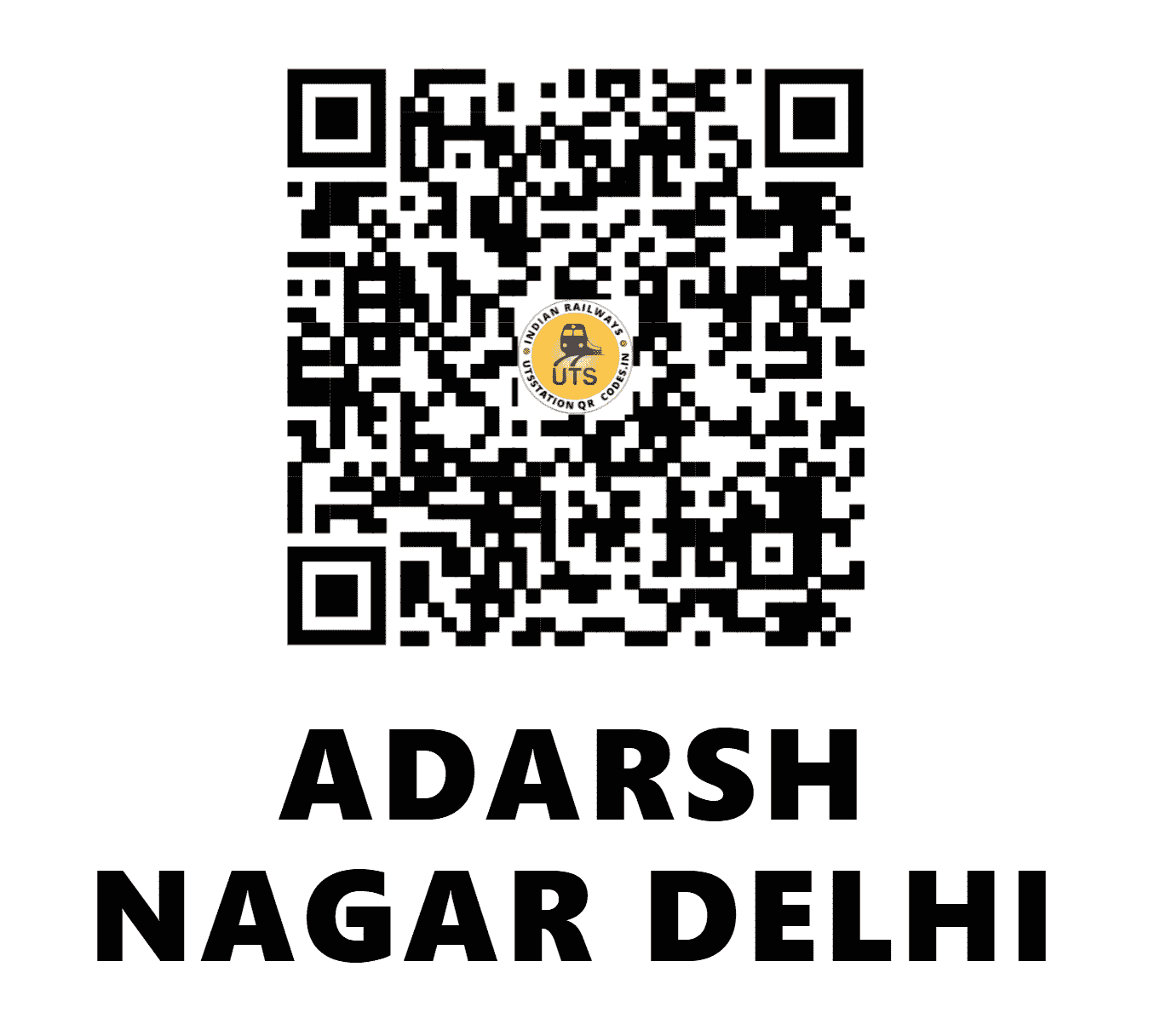 UTS QR Code for ADARSH NAGAR DELHI - ANDI (NR - DELHI)