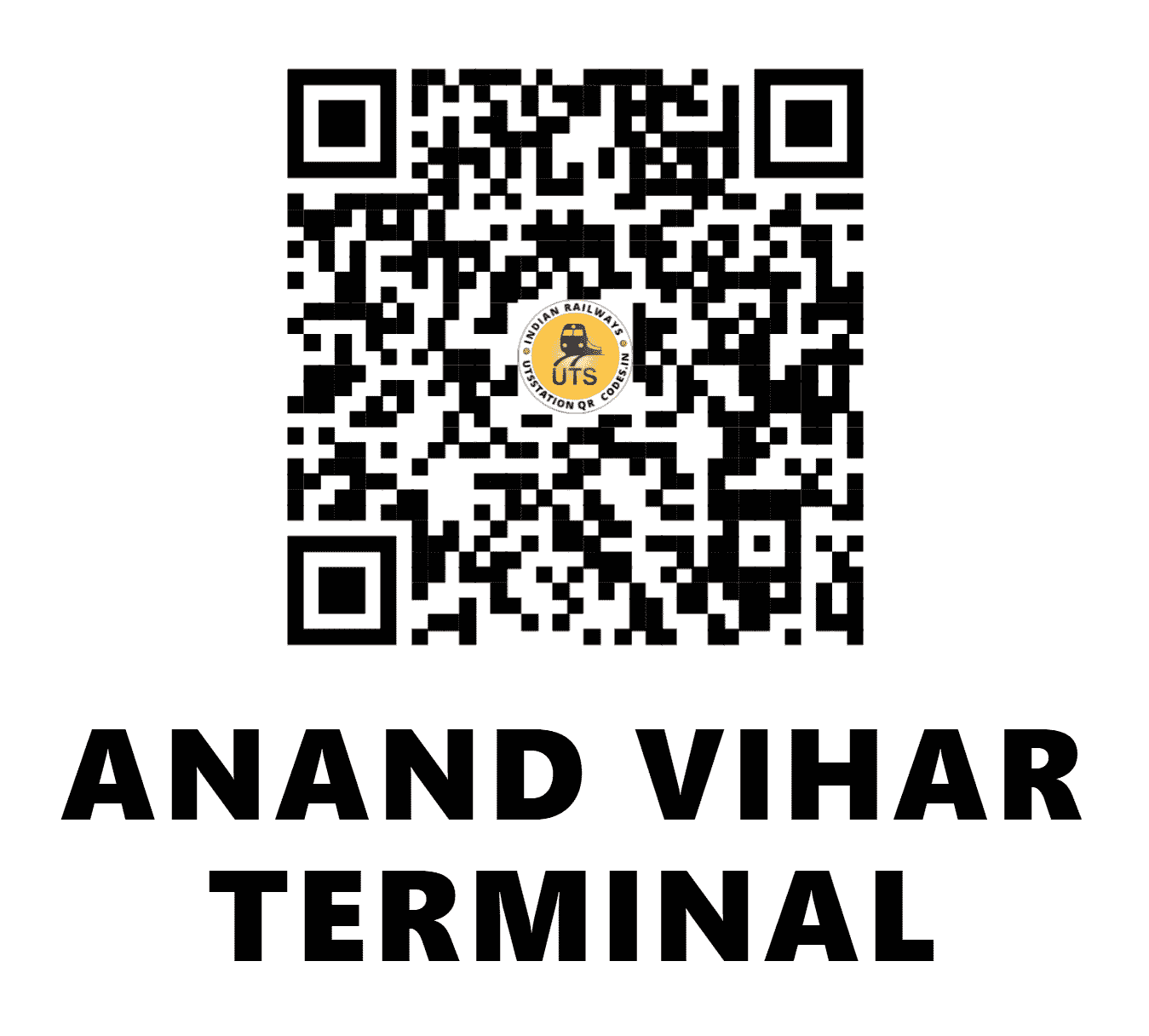 UTS QR Code for ANAND VIHAR TERMINAL - ANVT (NR - DELHI)