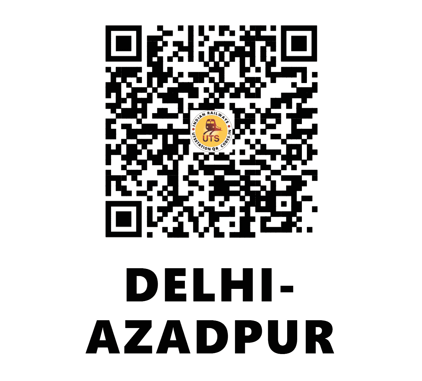 UTS QR Code for DELHI-AZADPUR - DAZ (NR - DELHI)