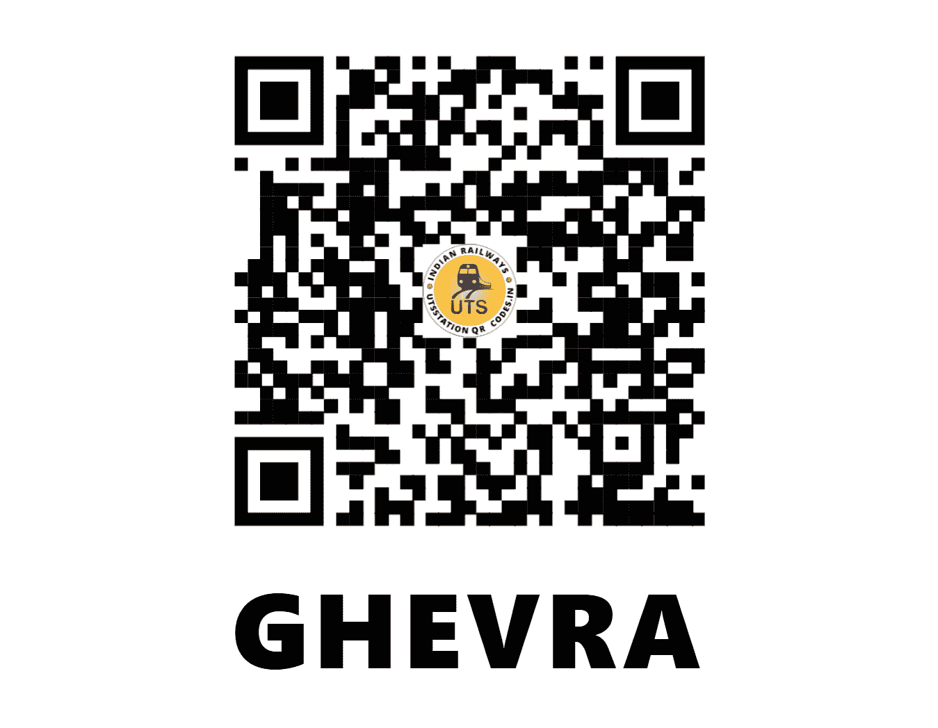 UTS QR Code for GHEVRA - GHE (NR - DELHI)