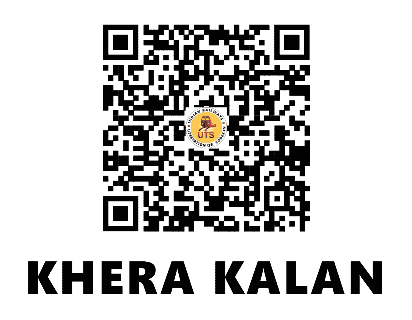 UTS QR Code for KHERA KALAN - KHKN (NR - DELHI)