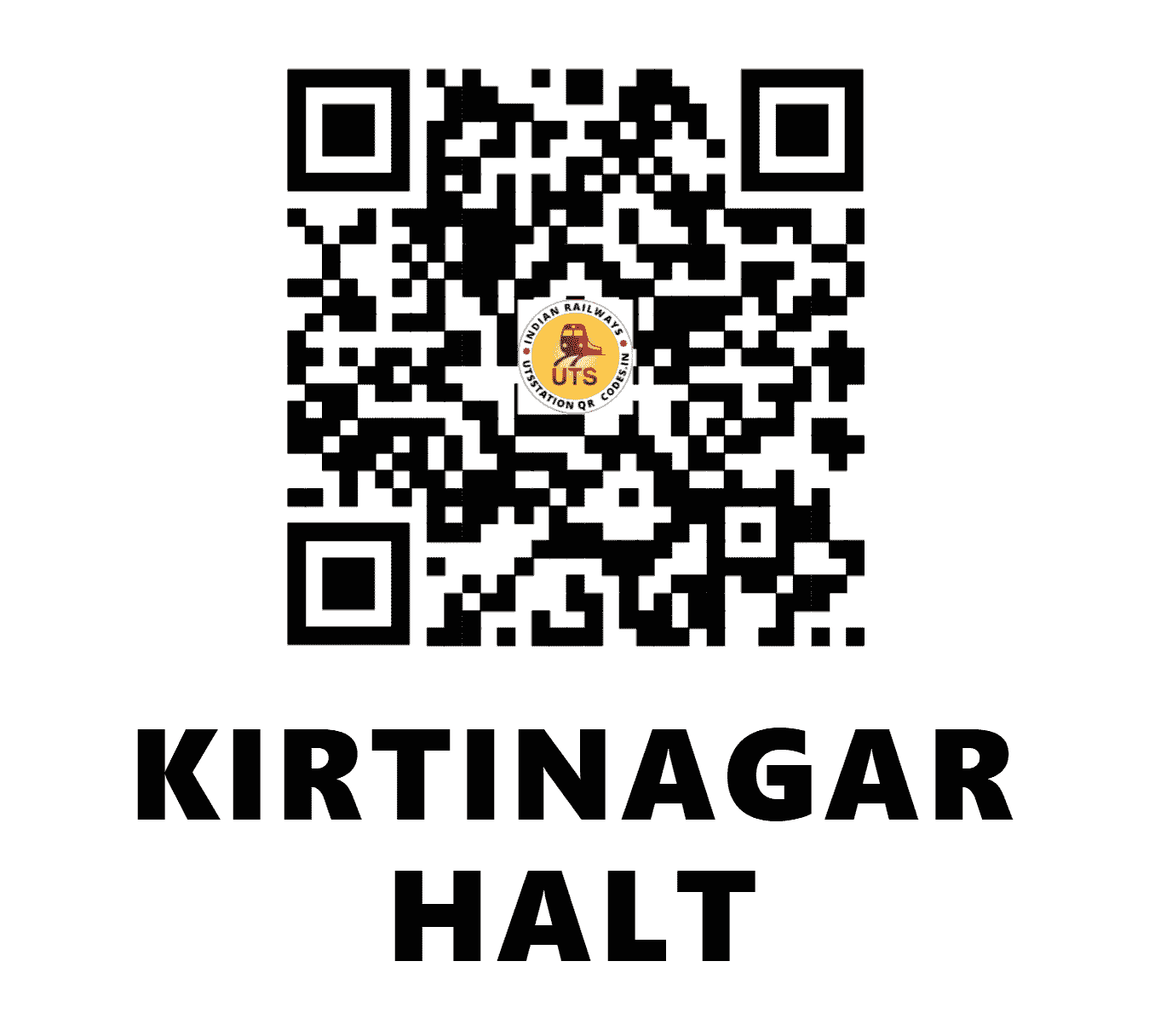 UTS QR Code for KIRTINAGAR HALT - KRTN (NR - DELHI)